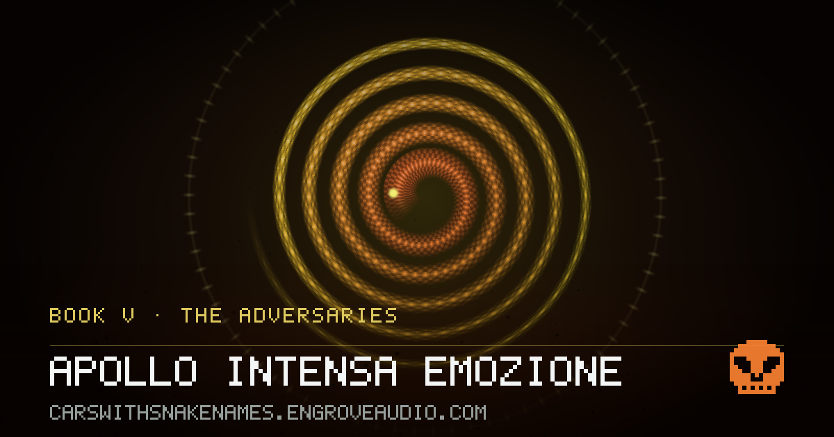 Procedurally generated serpent sigil for Apollo Intensa Emozione, derived from its name