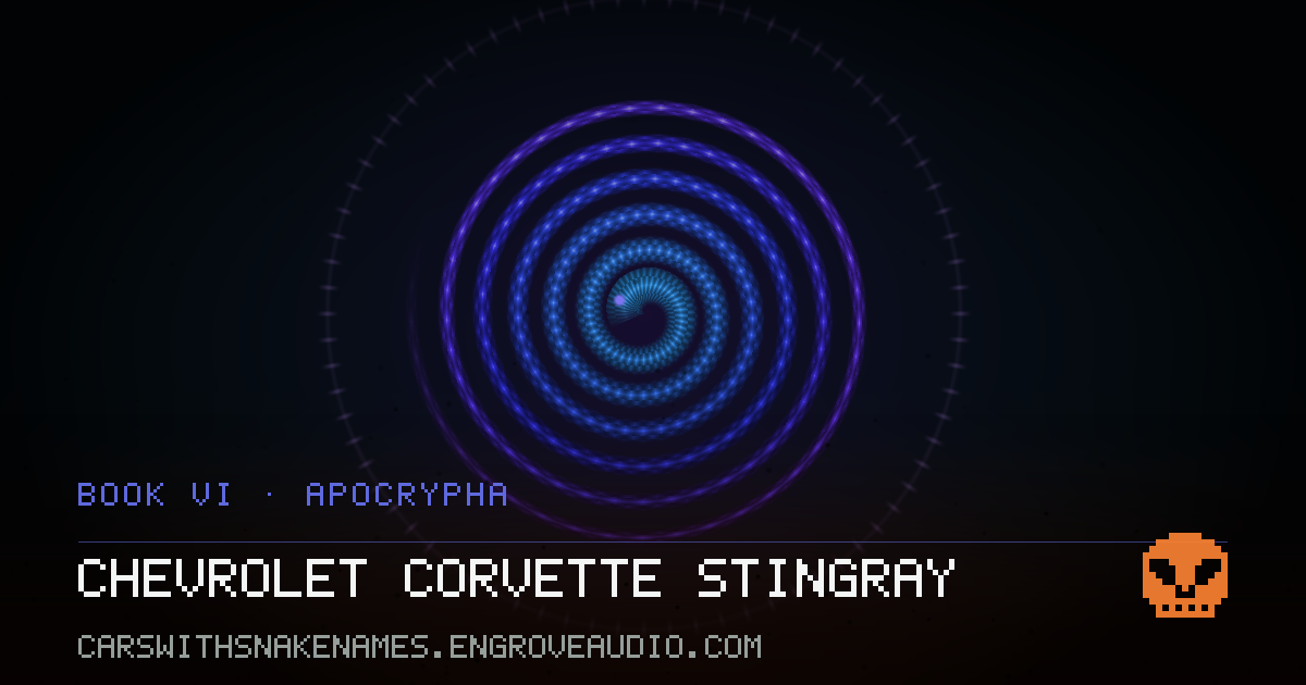 Procedurally generated serpent sigil for Chevrolet Corvette Stingray, derived from its name
