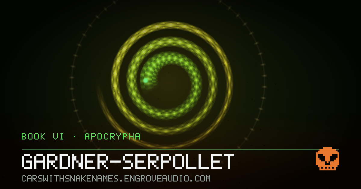Procedurally generated serpent sigil for Gardner-Serpollet, derived from its name