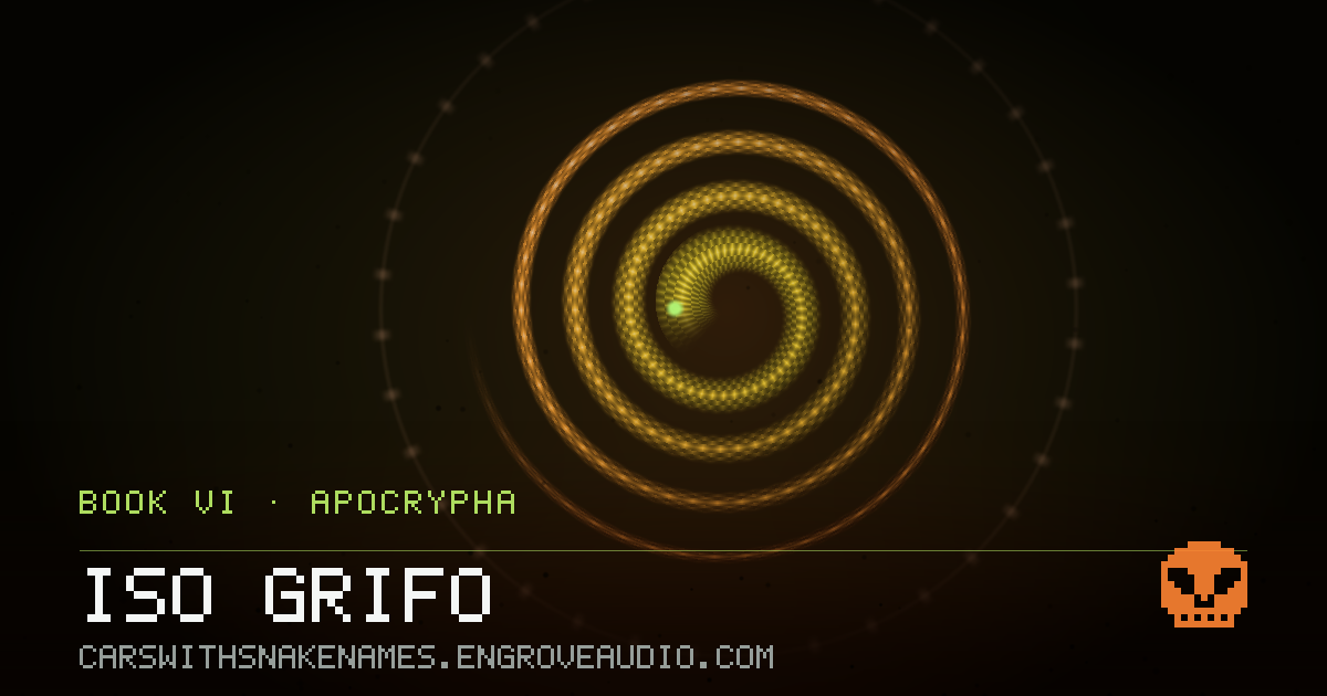 Procedurally generated serpent sigil for Iso Grifo, derived from its name