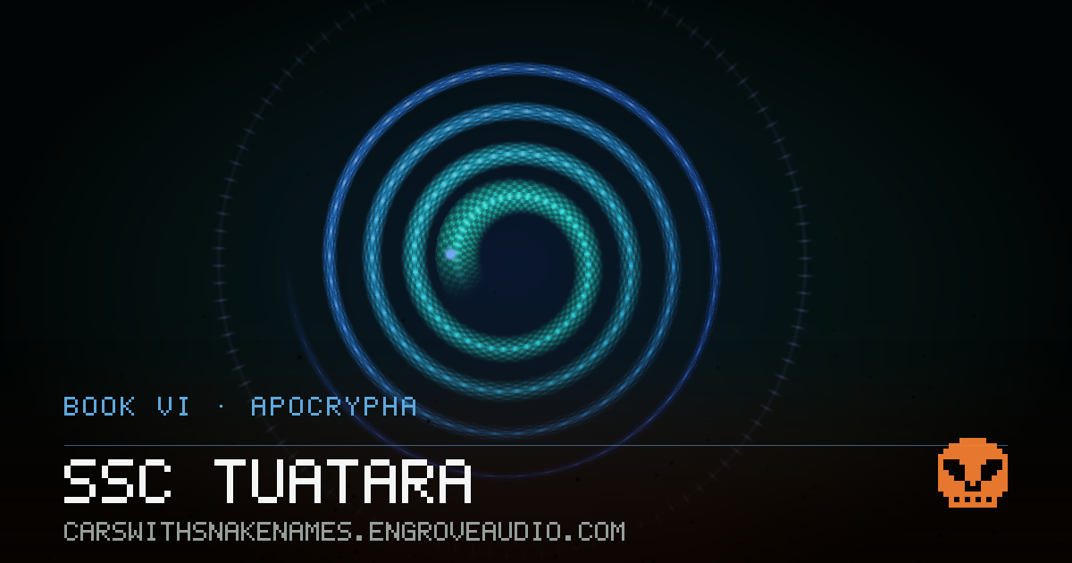 Procedurally generated serpent sigil for SSC Tuatara, derived from its name