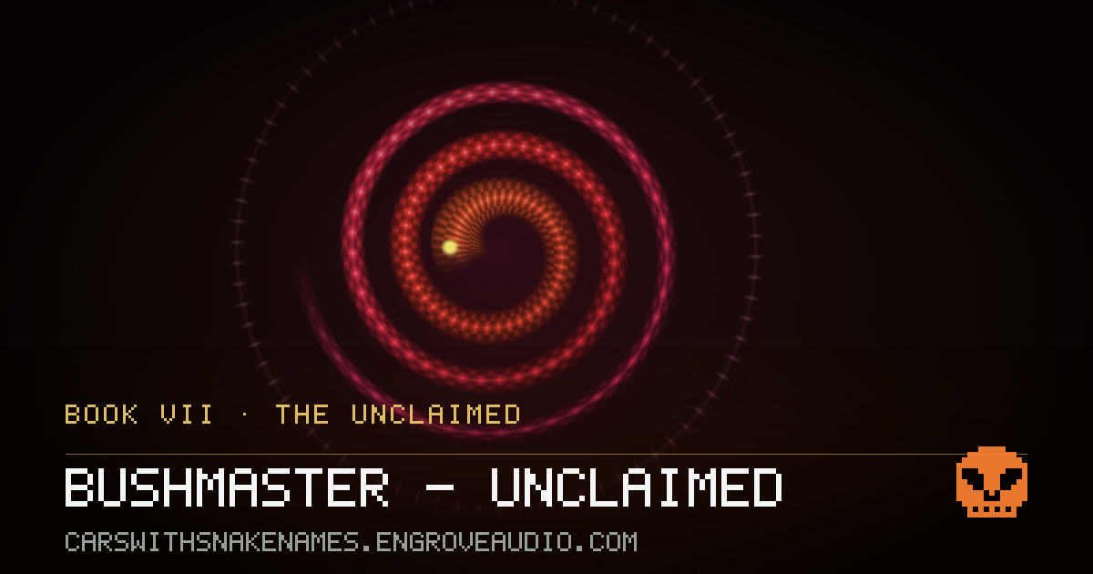 Procedurally generated serpent sigil for Bushmaster — unclaimed, derived from its name
