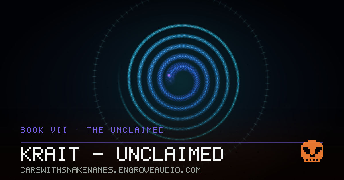 Procedurally generated serpent sigil for Krait — unclaimed, derived from its name