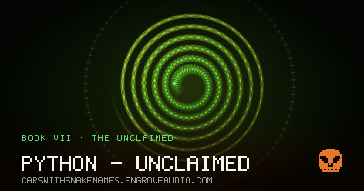 Procedurally generated serpent sigil for Python — unclaimed, derived from its name
