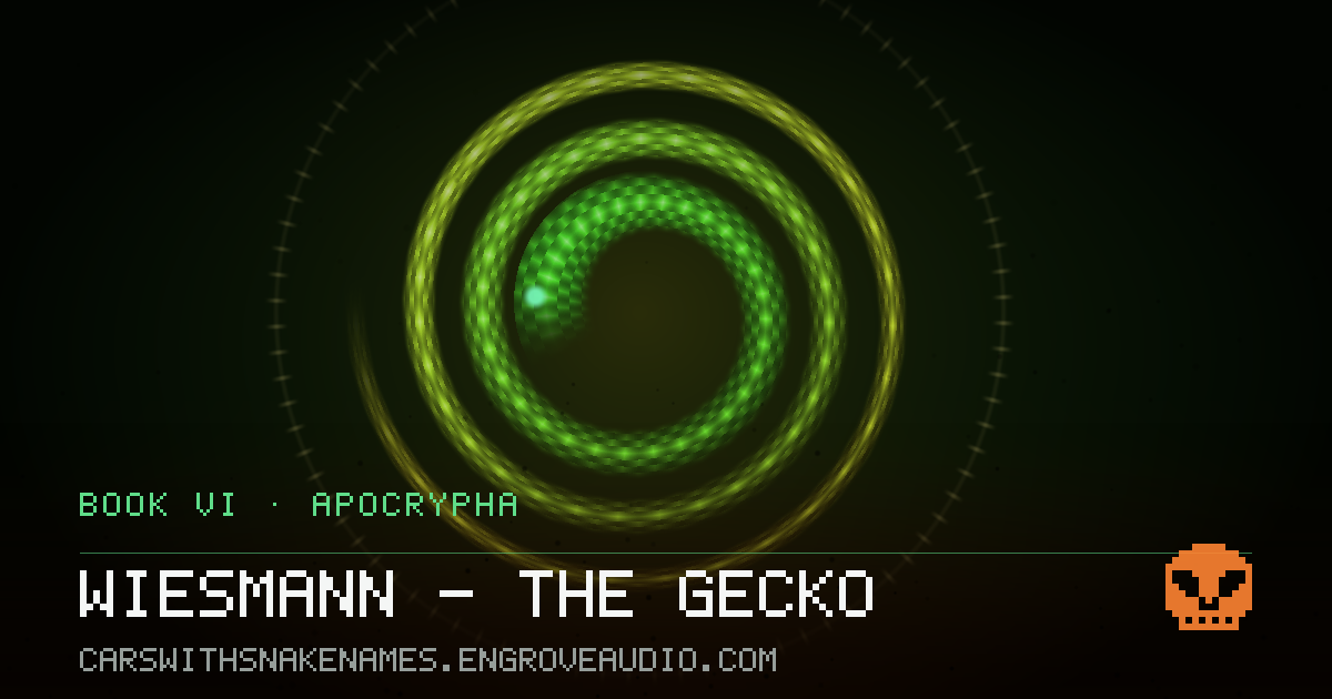 Procedurally generated serpent sigil for Wiesmann — the Gecko, derived from its name